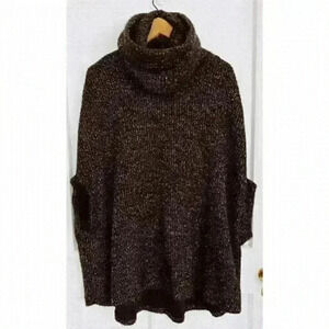 Cowl Neck  Poncho Style Sweater Size L